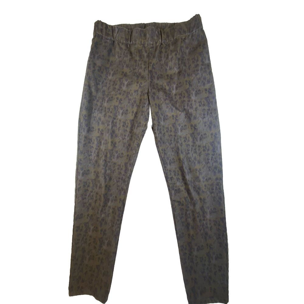 Soft Surroundings Metro Pants Purple Leopard Print Elastic Waist Pull On Large - Picture 1 of 9